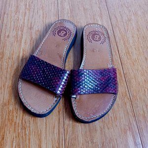 Leather sandals/slippers girl size 1